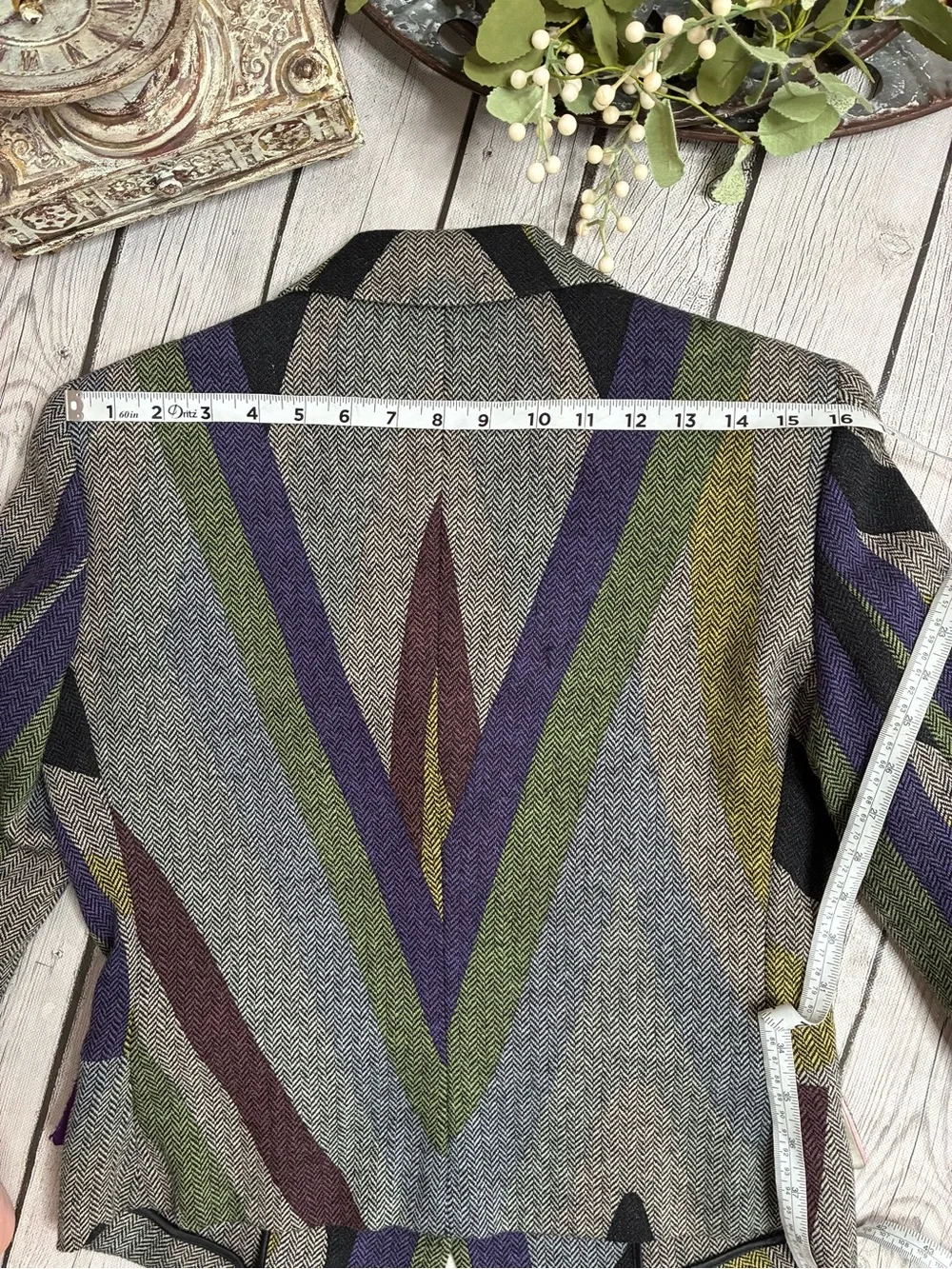 VINTAGE Emilio Pucci  Abstract Italian Wool Blazer